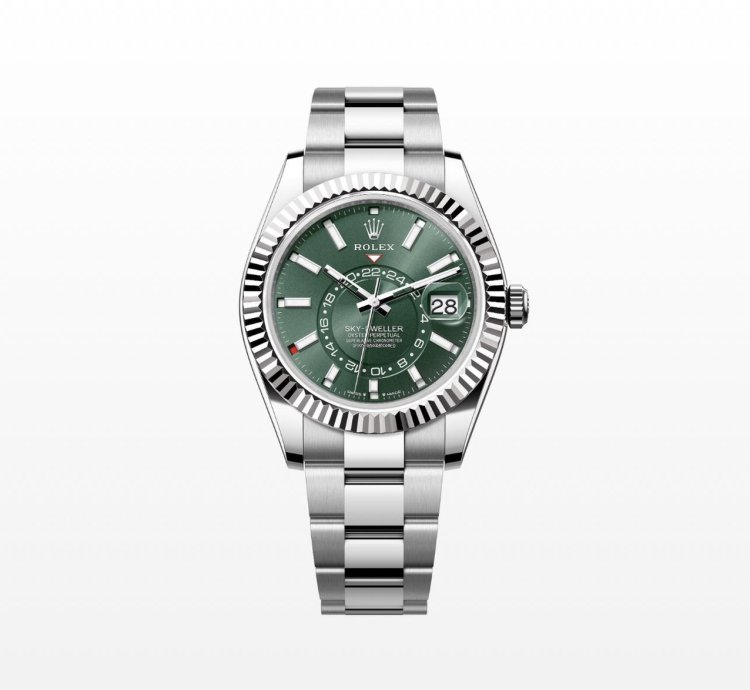Rolex Sky-dweller 42mm Green Dial Oyster Bracelet New Unworn 2024