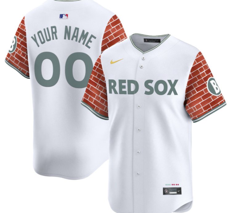 Custom Boston Red Sox Jersey 2025 Fenway Red Brick Style Vapor Premier Limited Stitched White