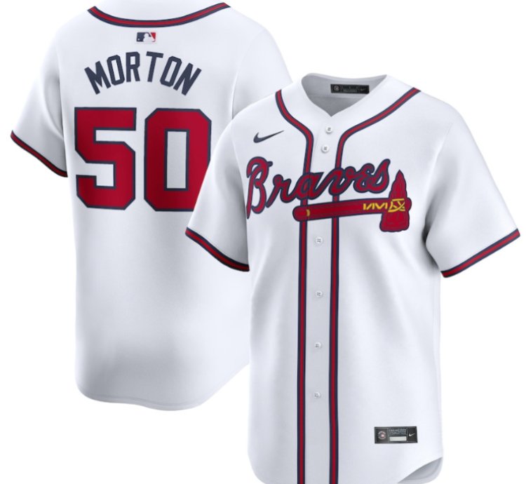 Charlie Morton 50 Atlanta Braves Home Limited Player Men Jersey - White