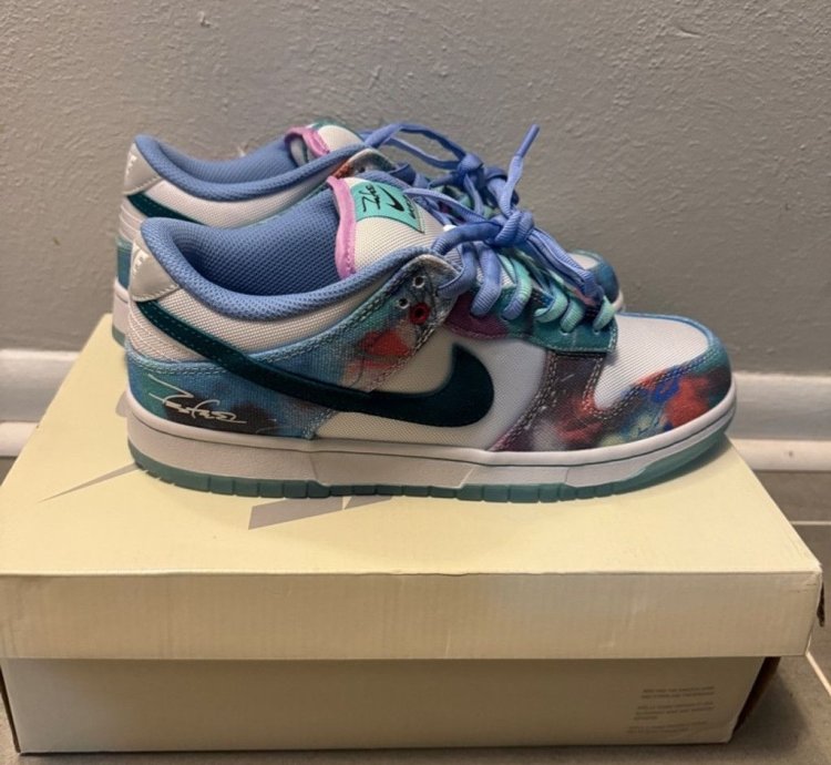 new Nike Sb Dunk Low Futura Laboratories Bleached Aqua 9 5
