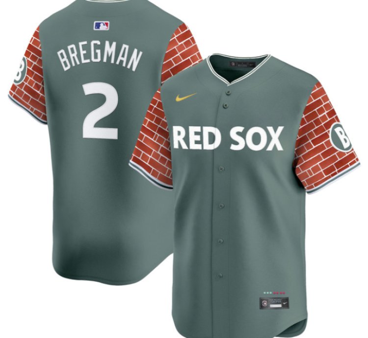Alex Bregman Jersey 2 Boston Red Sox 2025 Fenway Red Brick Style Vapor Premier Stitched Green