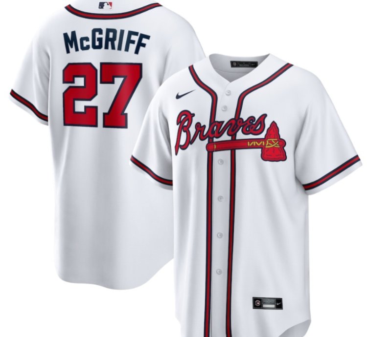 Fred Mcgriff 27 Atlanta Braves 2023 Hall Of Fame Inline Men Jersey - White