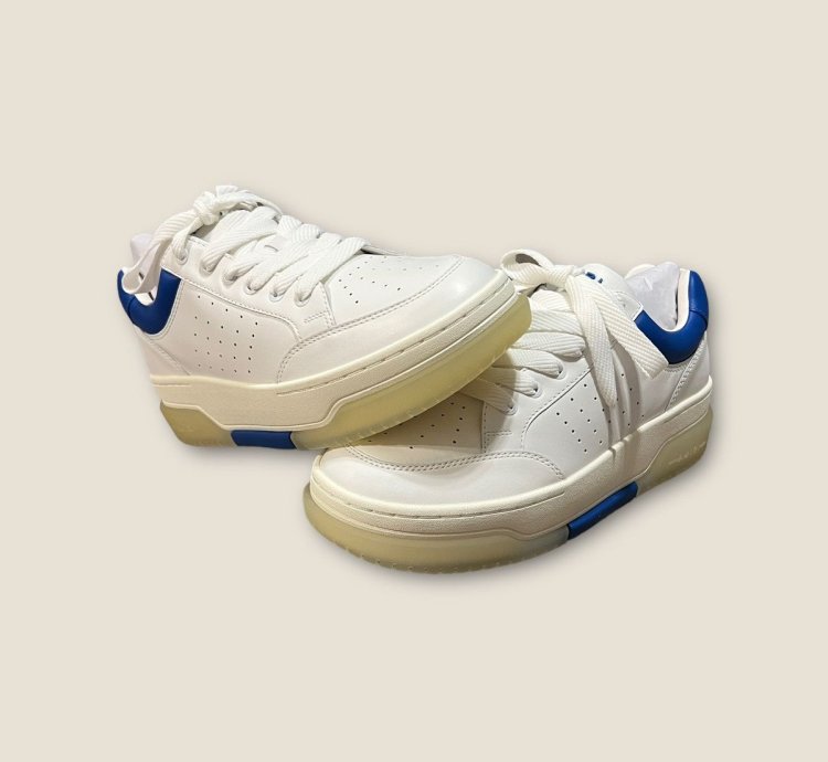 Amiri Stadium Low White Blue Size 42