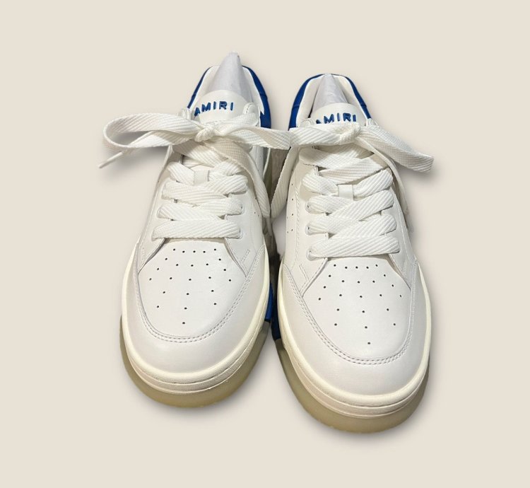 Amiri Stadium Low White Blue Size 42