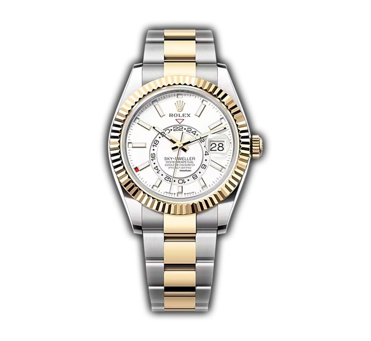 Rolex Sky-dweller 42mm Steel And 18k Yellow Gold White Dial Oyster Bracelet