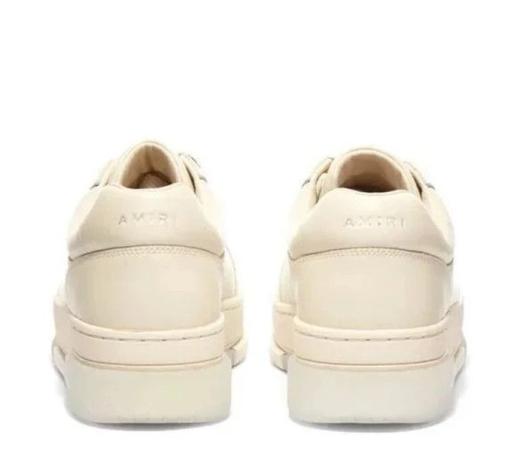 Amiri Stadium Low-top Leather Sneaker 44 Us 11 Mens Alabast