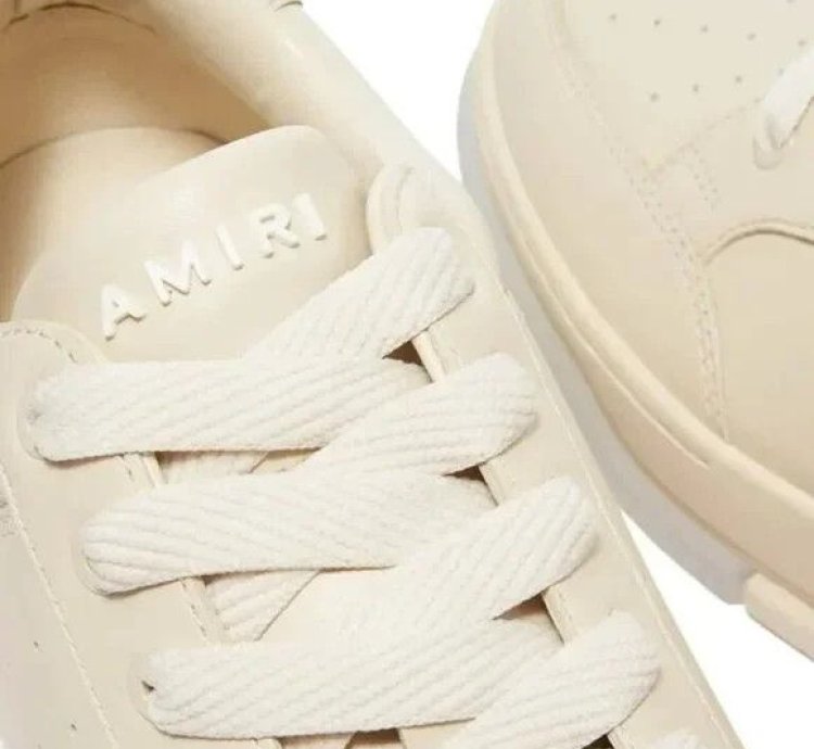 Amiri Stadium Low-top Leather Sneaker 44 Us 11 Mens Alabast