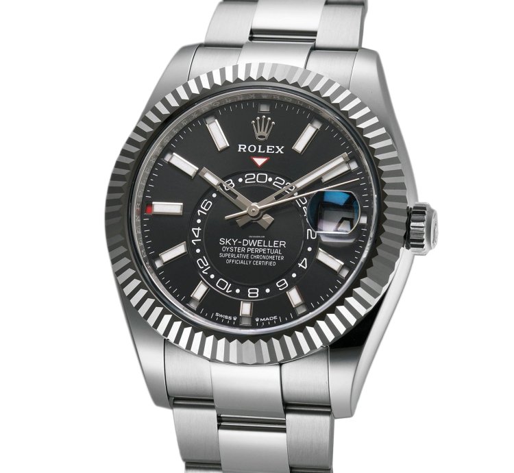Rolex Sky-dweller 42mm Steel Black Dial Oyster Bracelet
