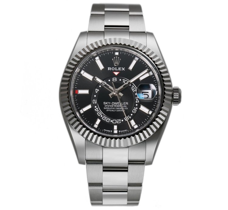 Rolex Sky-dweller 42mm Steel Black Dial Oyster Bracelet