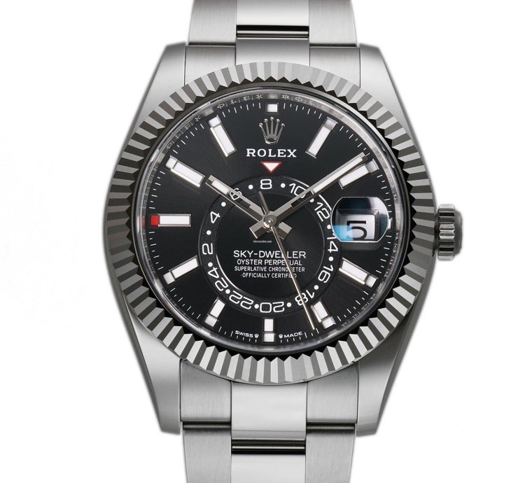 Rolex Sky-dweller 42mm Steel Black Dial Oyster Bracelet