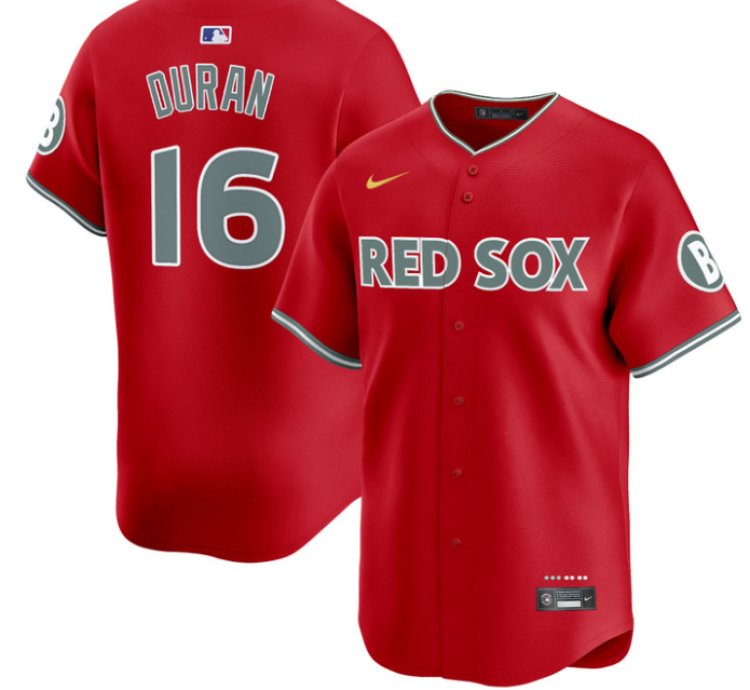 Jarren Duran Jersey 16 Boston Red Sox 2025 City Connect Vapor Premier Limited Stitched Red