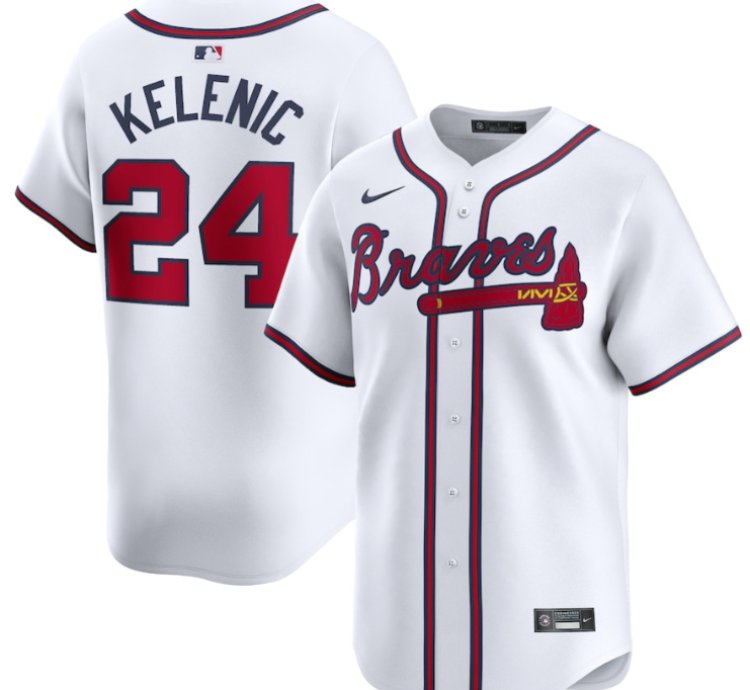 Jarred Kelenic 24 Atlanta Braves Home Limited Men Jersey - White