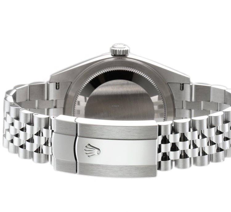Rolex Sky-dweller 42mm Steel Blue Dial 18k Fluted Bezel Jubilee Bracelet