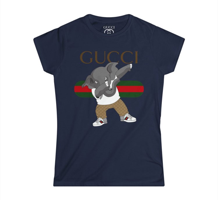 Gucci Elephant Navy Women T-shirt - Size Usa
