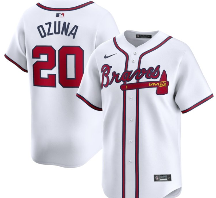 Marcell Ozuna 20 Atlanta Braves Home Limited Player Men Jersey - White