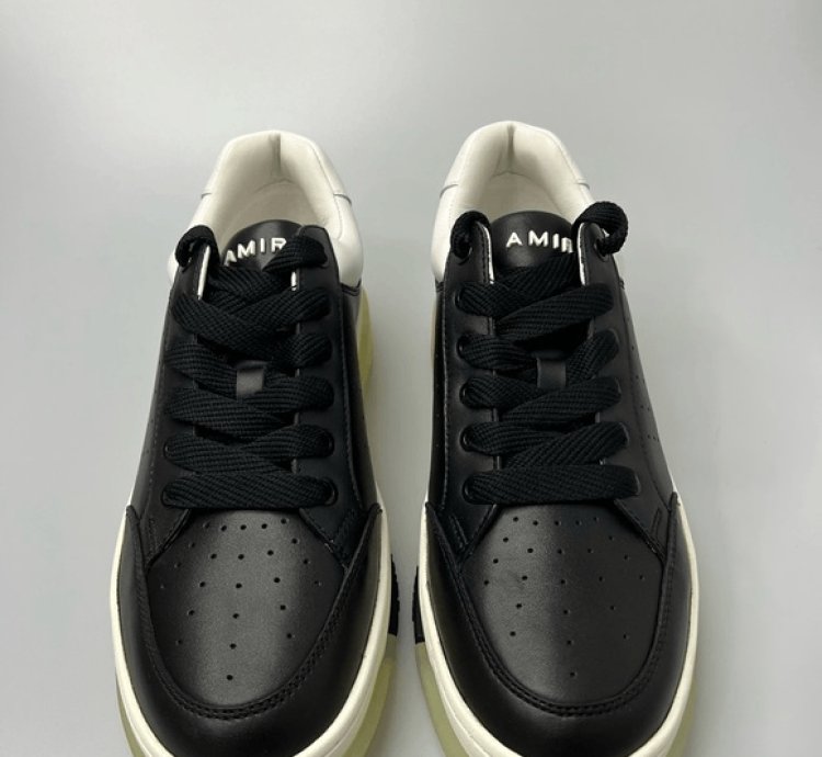 Amiri Stadium Sneakers Leather Black Men Eu 43 Us 10 650