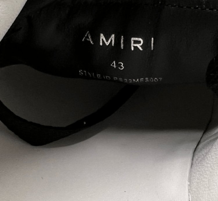 Amiri Stadium Sneakers Leather Black Men Eu 43 Us 10 650