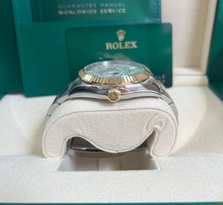 Rolex Sky-dweller 42mm Two Tone Stainless Steel White Dial 326933