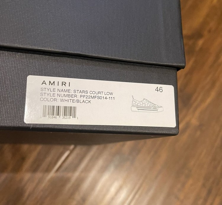 Amiri Stars Court Canvas Low-top Sneakers Pf22mfs014-111
