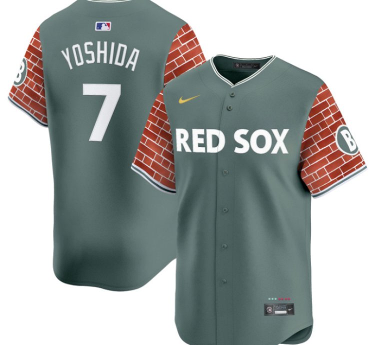 Masataka Yoshida Jersey 7 Boston Red Sox 2025 Fenway Red Brick Style Vapor Premier Stitched Green