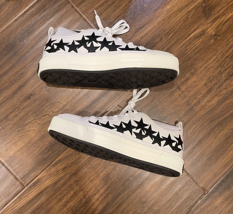 Amiri Stars Court Canvas Low-top Sneakers Pf22mfs014-111