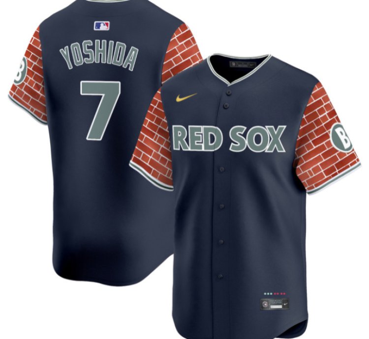 Masataka Yoshida Jersey 7 Boston Red Sox 2025 Fenway Red Brick Style Vapor Premier Stitched Navy