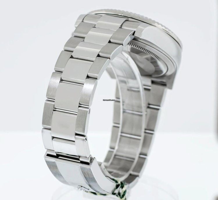 Rolex Sky-dweller 42mm White Gold Steel Black Index Dial Fluted Bezel 336934