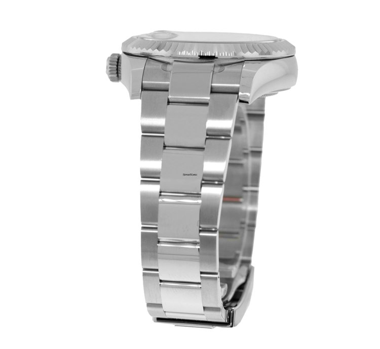 Rolex Sky-dweller 42mm White Gold Steel White Index Dial Fluted Bezel 336934