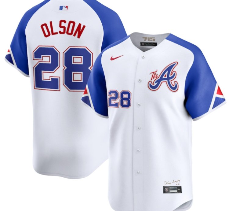 Matt Olson 28 Atlanta Braves Home Limited Player Men Jersey - White
