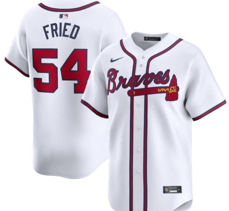 Max Fried 54 Atlanta Braves Home Limited Player Men Jersey - White