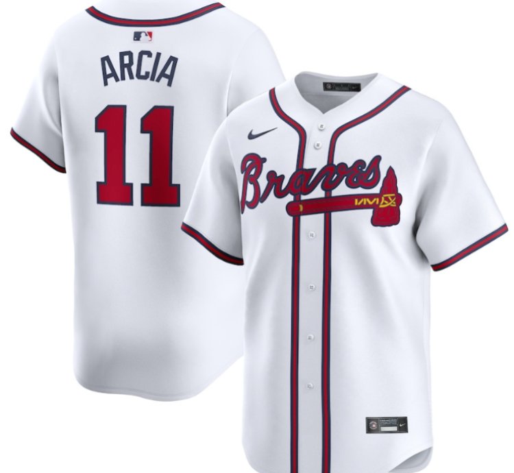 Orlando Arcia 11 Atlanta Braves Home Limited Player Men Jersey - White