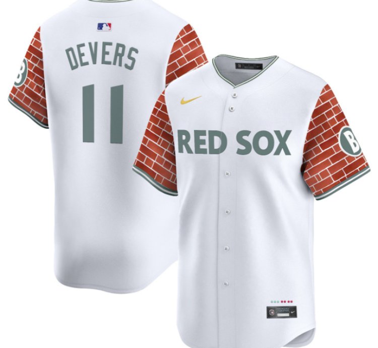 Rafael Devers Jersey 11 Boston Red Sox 2025 Fenway Red Brick Style Vapor Premier Stitched White