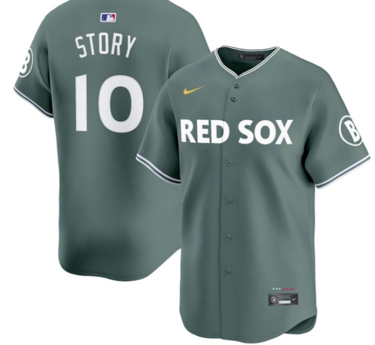 Trevor Story Jersey 10 Boston Red Sox 2025 City Connect Vapor Premier Limited Stitched Green