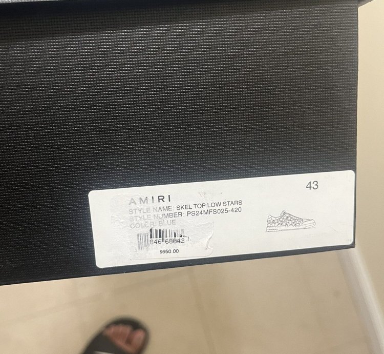 Amiri Stars Sneakers Sz 4310us