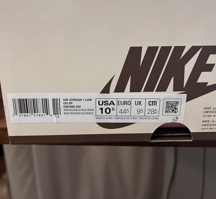Air Jordan 1 Low Og Sp Travis Scott Velvet Brown