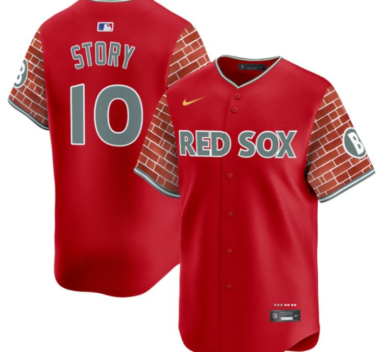Trevor Story Jersey 10 Boston Red Sox 2025 Fenway Red Brick Style Vapor Premier Stitched Red