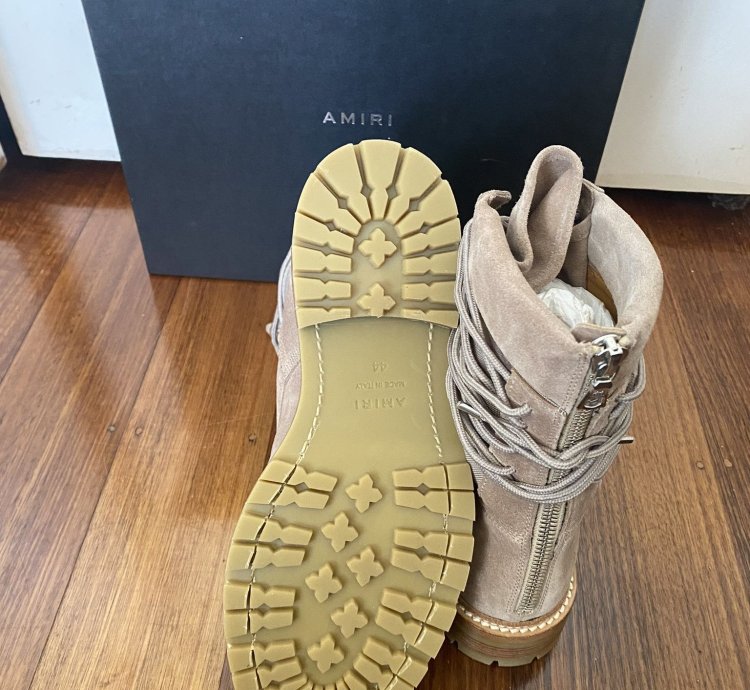 Amiri Suede Tan Combat Military Boots New Msrp 1200