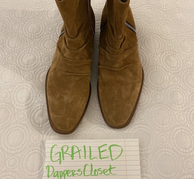 Amiri Suede Zip Boots size 42