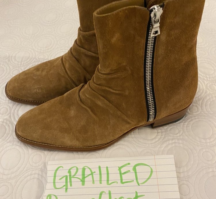 Amiri Suede Zip Boots size 42