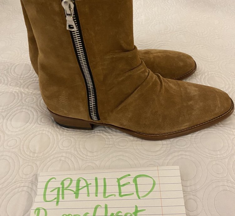 Amiri Suede Zip Boots size 42