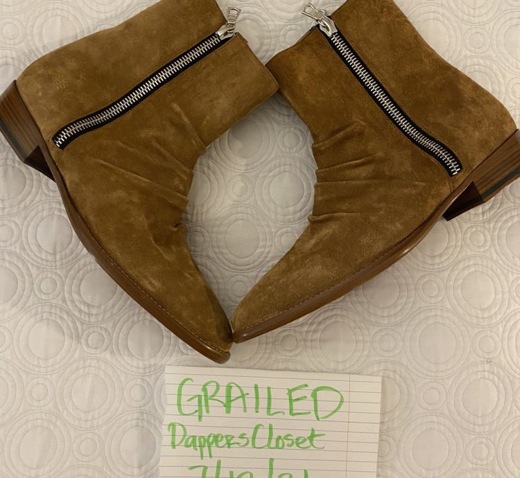 Amiri Suede Zip Boots size 42