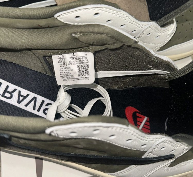 Air Jordan 1 Low Travis Scott Reverse Olive 10 5