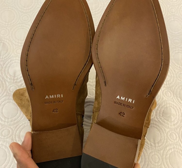 Amiri Suede Zip Boots size 42