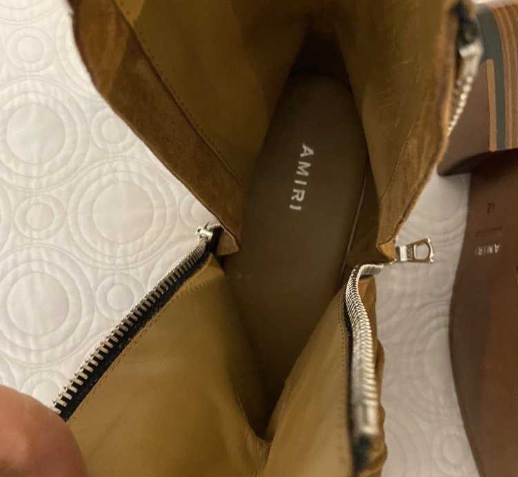 Amiri Suede Zip Boots size 42