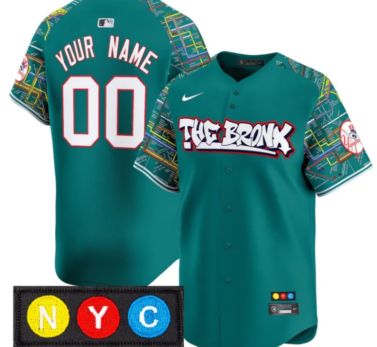Customnew York Yankees Jersey The Bronx Subway Style Vapor Premier Limited Stitched Lexington Line