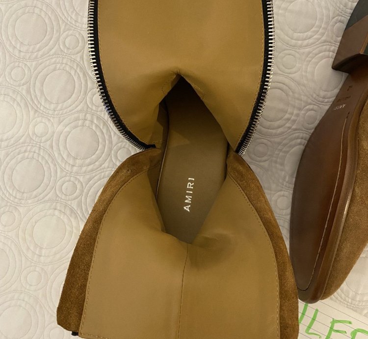 Amiri Suede Zip Boots size 42