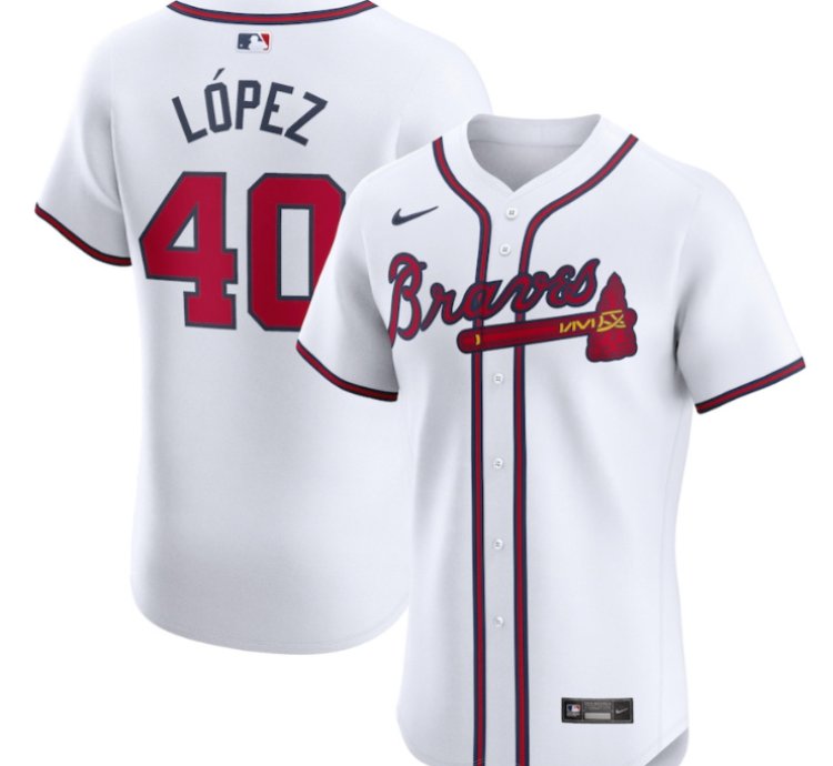 Reynaldo Lopez 40 Atlanta Braves Home Elite Player Men Jersey - White
