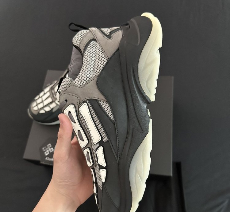 Amiri Tan Grey Bone Runner