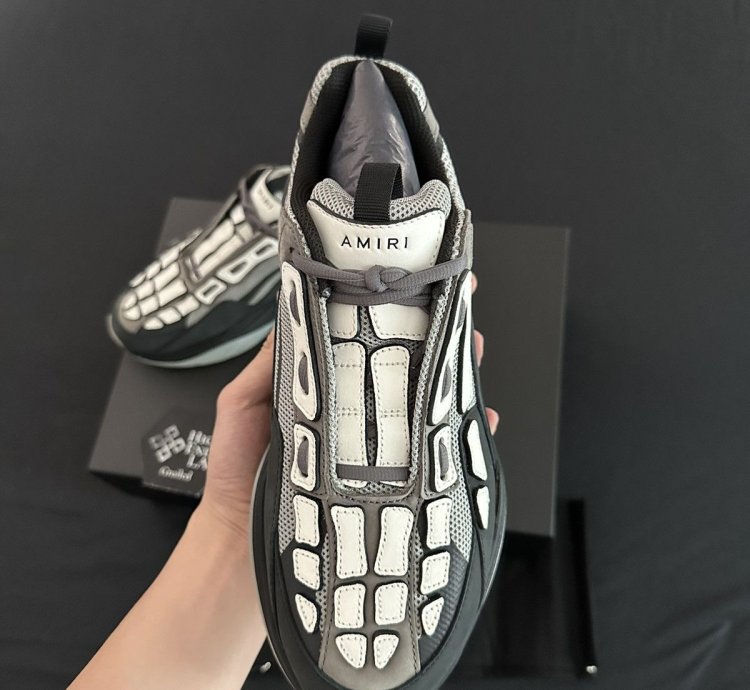 Amiri Tan Grey Bone Runner