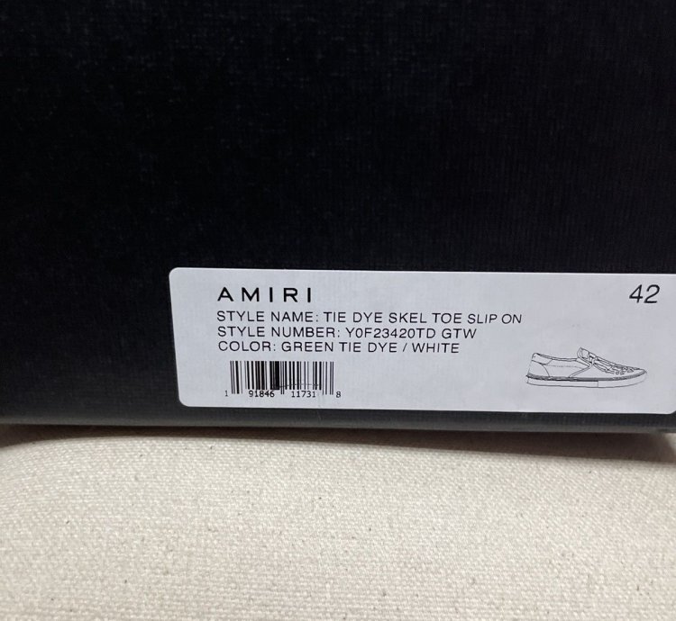 Amiri Tie Dye Skel Toe Slip On